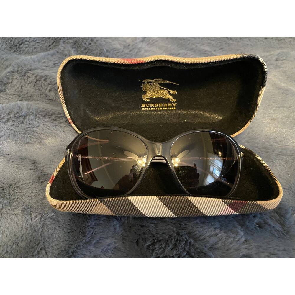 Burberry B 4124 Sunglasses Frames Womens Full Rim Black & Silver WITH CASE
